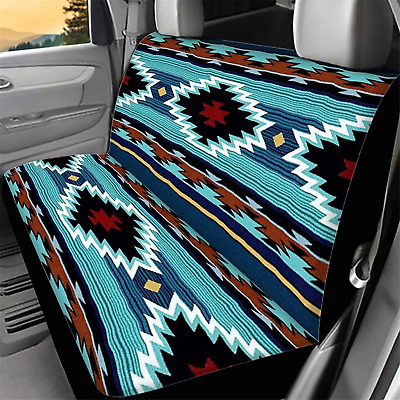 #ad Aztec Print Universal Rear Split Bench Seat Cover for Cars Truck SUV $45.99
