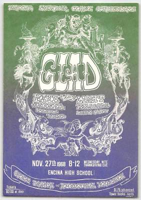 #ad Glad w Eagles#x27; Tim Schmidt Handbill Encina High School Sacramento 1968 Mint $199.99