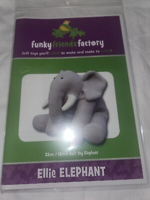 #ad Ellie Elephant Soft Toy Pattern by Funky Friends Factory $17.99