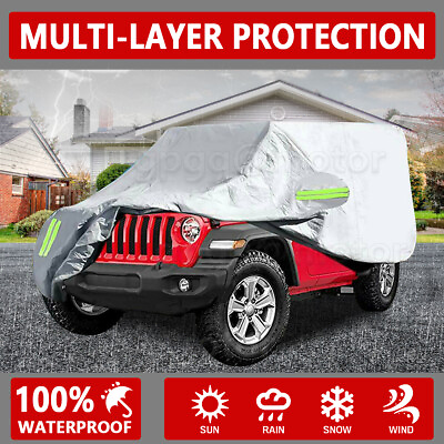 #ad For Jeep Wrangler CJ YJ TJ JK 2 Door All Weather Protection Waterproof Car Cover $31.99