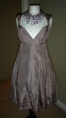 #ad LIMITED EDITION @ Mamp;S ANTIQUE PINK 100% PURE SILK COCKTAIL PARTY DRESS SIZE 10 GBP 25.00