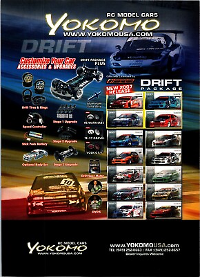 #ad Yokomo RC Model Cars Print Ad Wall Art Decor Drift Package Plus $17.99