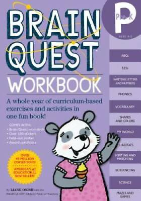 #ad Brain Quest Workbook: Pre K Paperback By Onish Liane GOOD $3.96