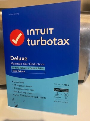 #ad INTUIT TURBO TAX DELUXE** 2023** FEDERAL amp; STATE **NEW** $28.99
