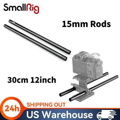 #ad SmallRig 2*12 Inches 30 cm Aluminum Alloy 15mm Rod with M12 Female Thread 1053 $14.00