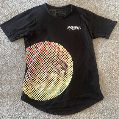 #ad Electric Family Multicolor Moonrise Festival Graphic Short Sleeve T Shirt Size M $9.99