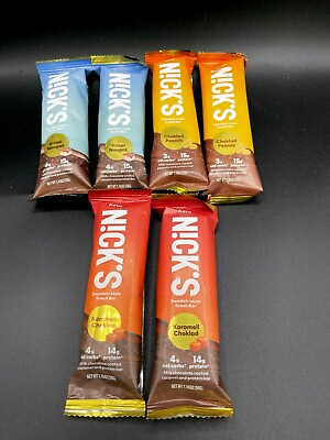 #ad 60 ASSORTED FLAVOR KETO Nick#x27;s Swedish Style Snack Bars 4gNet Carbs 14g Protein $64.88