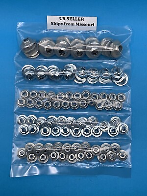 #ad 125 pcs Assortment Thread Cutting Nuts PAL Emblem Name Plate Chevy Ford 1 8 3 16 $29.85