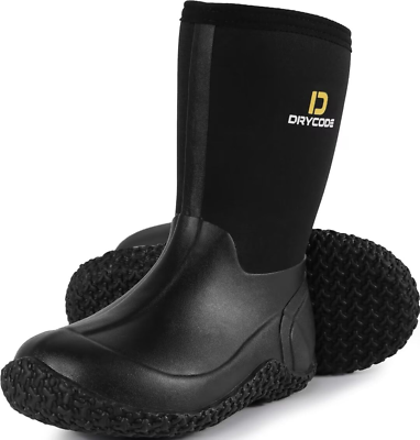 #ad Kids Rubber Rain Boots Waterproof 5.5Mm Insulated Neoprene Anti Slip Mud Rain $60.99