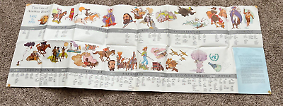#ad Vintage 1969 Time Line Of American History Classroom Poster 57 x 20.5#x27;#x27; $39.96
