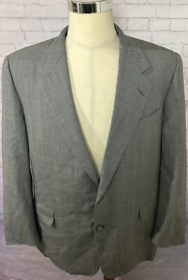 #ad Jos A Bank Gray Two Button Wool Sport Coat Blazer Jacket Mens 42 $34.99