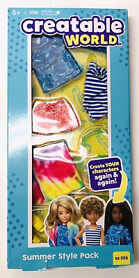 #ad Mattel Creatable World Summer Style Pack Doll Clothes amp; Accessories Fun Dress up $10.50