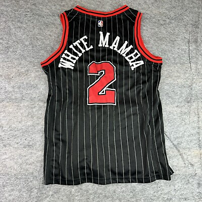 #ad NBA Jersey Brian Scalabrine “White Mamba” Jersey Men’s Small Black Red $9.99