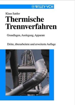 #ad Thermische Trennverfahren Hardcover by Sattler Klaus Like New Used Free s... $271.81