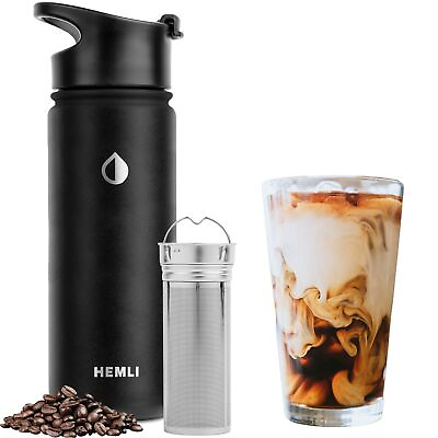 #ad Cold Brew Bottle Coffee Maker 18 oz Insulated Portable Cold Brew Cup To Go C... $31.75