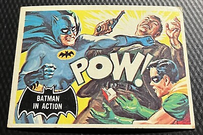 #ad 1966 Topps Batman Black Bat #15 In Action Lesser Condition $12.00