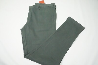 #ad Isaia S Tinto Capo Gray Twill Cotton Blend Casual Mens Chino Pants 58R EU NEW $219.99