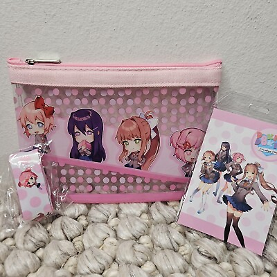 #ad Doki Doki Literature Club Pencil Pouch Bag Lanyard ID Badge Holder Official NEW $24.99