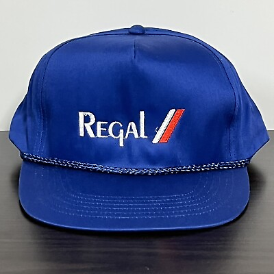 #ad Vintage Regal Blue Adjustable Snapback Trucker Hat Cap $18.99