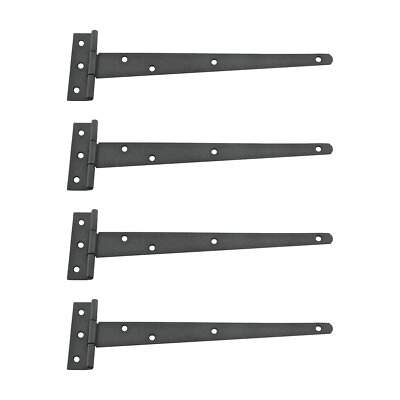 #ad Black Iron T Strap Hinge Light Duty 11quot; L Door Tee Strap Hinges Pack of 4 $39.99
