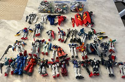 #ad Gundam Bandai Built Lot Of 33 Robots Figures With Accessories $199.00