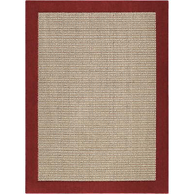 #ad Mainstays Durable Non Slip Red Border Indoor Living Room Area Rug 4#x27; x 5#x27;4quot; $34.05