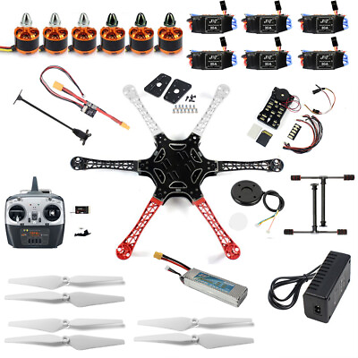 #ad RC DIY F550 550mm 6 Axle RC Drone 3 4S Motor 3S Propeller T8FB Remote Controller $260.34
