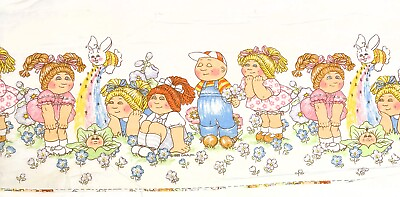 #ad Cabbage Patch Kids Cotton Fabric Border 12quot; High Vintage 1983 18quot; repeat $5.99