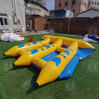 #ad 6 Person Inflatable Sea Fly Fish Towable Boat Commercial Water Games PVC 0.9mm $1279.99