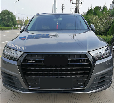 #ad For 16 19 Audi Q7 SQ7 RSQ7 style black Front bumper Honeycomb Mesh Grill Grille $399.99