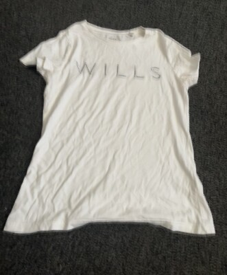 #ad Jack Wills Ladies White T shirt Size UK 8 GBP 8.00