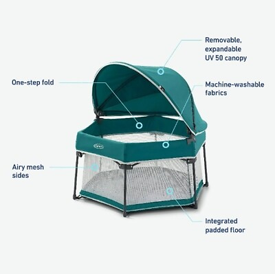 #ad Travel in Style with the Beautiful Graco Travel Lite Portable Bassinet $59.99