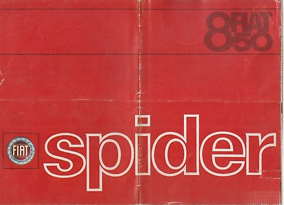 #ad FIAT 850 SPIDER ORIGINAL 1964 FACTORY DUTCH SALES BROCHURE GBP 4.99
