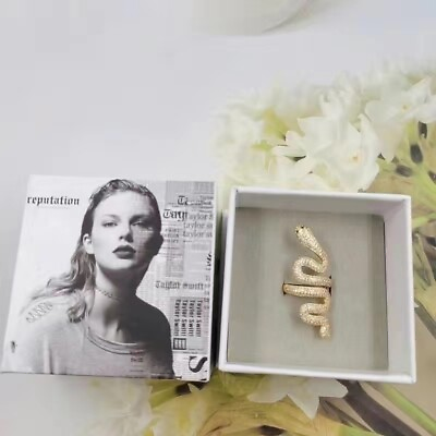 #ad Taylor Swift Black Snake Ring Reputation Album Adjustable Multicolor Choose $29.00
