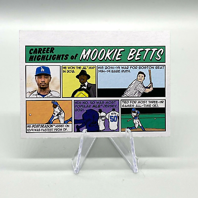 #ad MOOKIE BETTS 1973 COMIC TOPPS CAREER HIGHLIGHTS 2022 TOPPS HERITAGE 73TC 8 $6.83