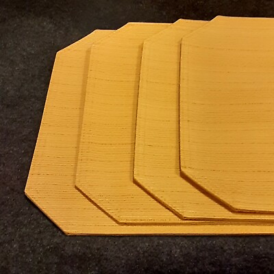#ad Placemats Set of 4 Fabric Yellow Gold 13 x 18 Modern $19.95