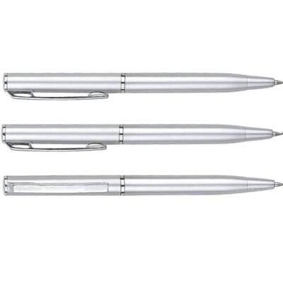 #ad 1pcs Light Silver Ballpoint Pen Mini Short Style Stationery School 50% Free $0.99