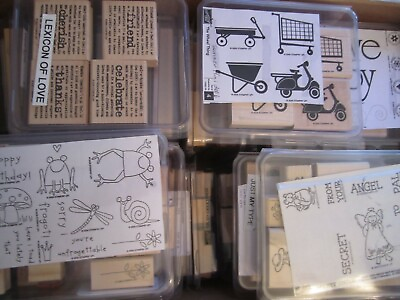 #ad STAMPIN UP WOOD STAMP SETS Retired YOU CHOOSE A thru Y $12.94