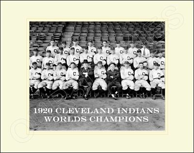 #ad 1920 Indians 11X14 Double Ivory Matted Display Cleveland Speaker Coveleski $22.95