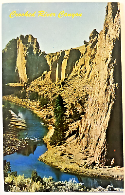 #ad Crooked River Canyon Winds through Central Oregon Rock Formations Postcard $5.88