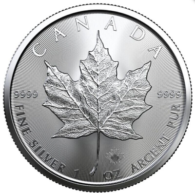 #ad 2022 1 oz Canadian Silver Maple Leaf $5 Coin .9999 Fine Silver BU $20.99