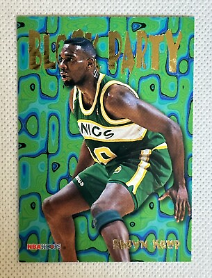 #ad 1995 96 NBA Hoops Shawn Kemp #10 Block Party Insert Basketball Card SuperSonics $1.99