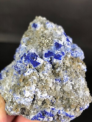 #ad 97g Lazurite Royal Blue amp; Pyrite Matrix mineral Specimen from Afghanistan $12.99