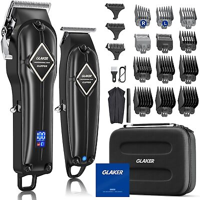 #ad GLAKER Professional Hair Clippers and T Blade Trimmer Cordless Mens Hair Clip... $77.49