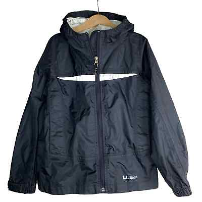 #ad LL Bean Little Kids Rain Jacket Waterproof Reflective Nylon Size Large 6X 7 $16.00