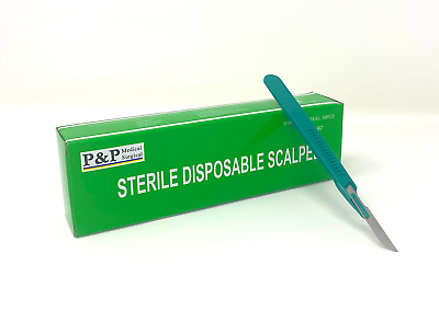 #ad Disposable Scalpel #14 Sterile Plastic Handle by Pamp;P Medical Surgical Case 500 $159.99