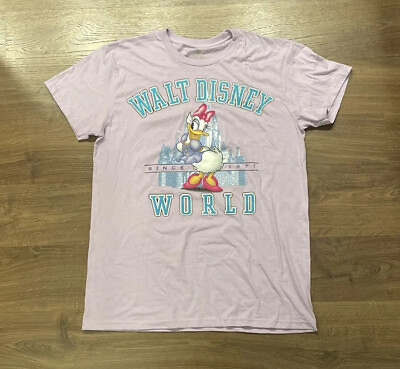 #ad Walt Disney World Park Daisy Duck Princess Castle Large Purple Women#x27;s Tee Shirt $9.95