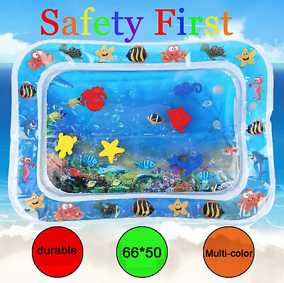 #ad Baby Water Play Mat Large Inflatable Infants Toddlers Kid Perfect Fun Tummy Time $7.89