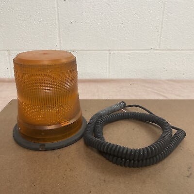 #ad Vintage PUBLIC SAFETY EQUIPMENT 223X Amber Orange Flashing Strobe Light $64.95