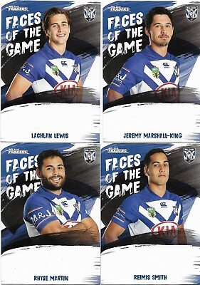 #ad 2019 Nrl Traders Faces of the Game 4 Card Set BULLDOGS AU $5.00